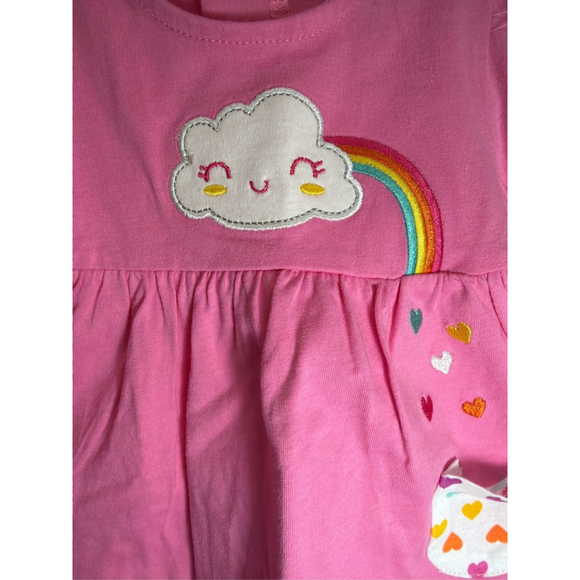 bon bébé Other - Baby bon bébé Casual Dress 12 Months Pink Rainbow Hearts NWT